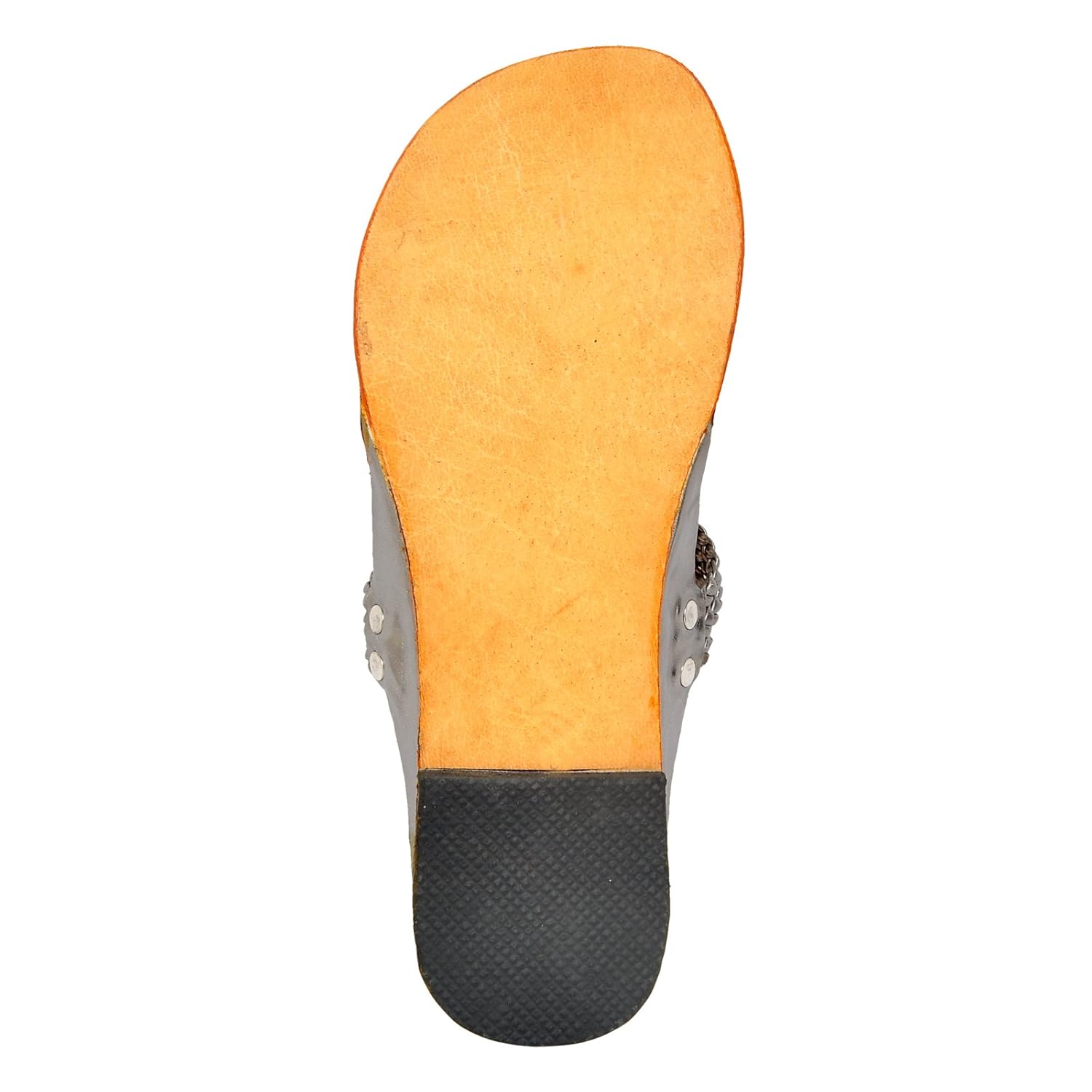 altek stylish women leather kolhapuri chaapls (1368_dullsilver)