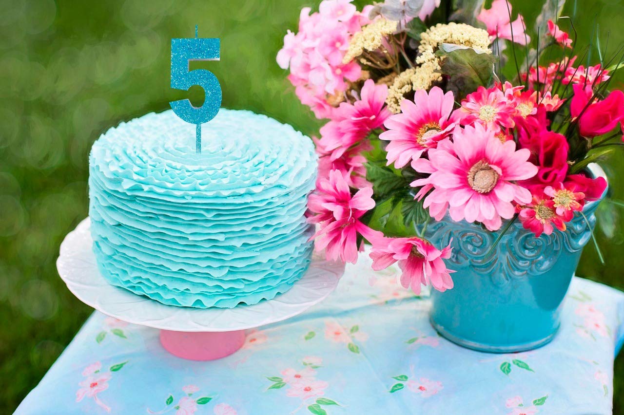 Party Supplies 8 3cm Large Ultra Sparkle Frozen Blue Glitter Birthday Number 1 Candle Choose Other Numbers 0 9 And Colours From Our Range Cake Topper Wasiwax 3 25in Nr 1 Birthday Candles