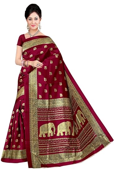 Winza Designer Womens Art Silk Saree With Blouse (ART-02)