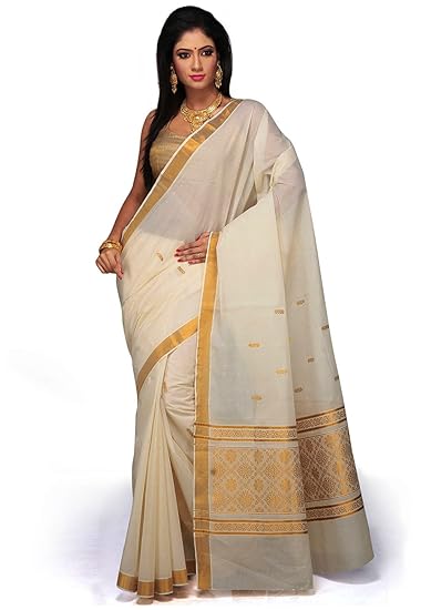 selvamani tex cotton kerala kasavu zari saree with blouse
