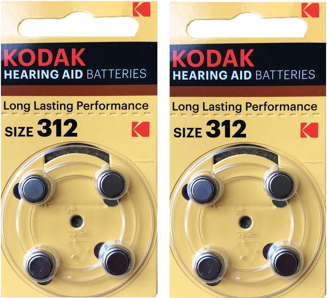 Kodak 8 Pack Hearing Aid Battery Size 312 (PR41, K312ZA) 1