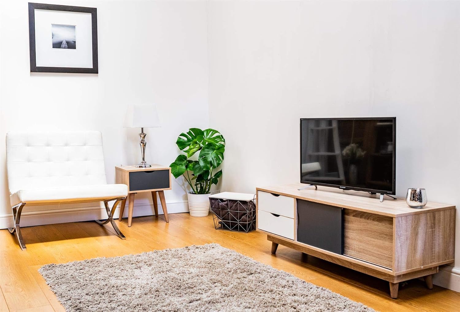 Timber Art Design Uk Alford Scandinavian Tv Unit Stand 120cm Media