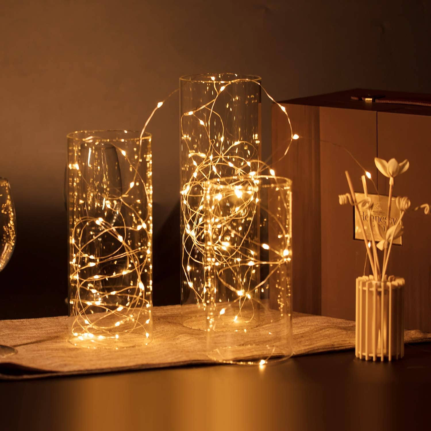 WGVI Clear Hurricane Candleholder,Glass Chimney for Candle Open Ended, Chimney Tube of Sizes in Various for Choice, 4" Wide x 8" Tall: Kitchen & Dining