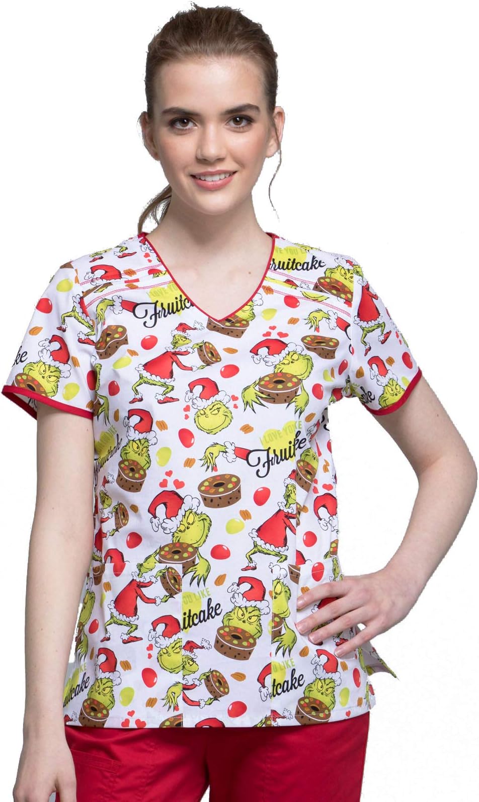 Tooniforms Women Scrubs Top V-Neck TF686