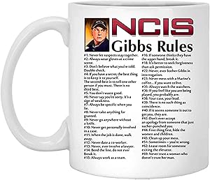 NEW NCIS Gibbs Rules 69 Rules Coffee Ceramic Mug Travel Cup