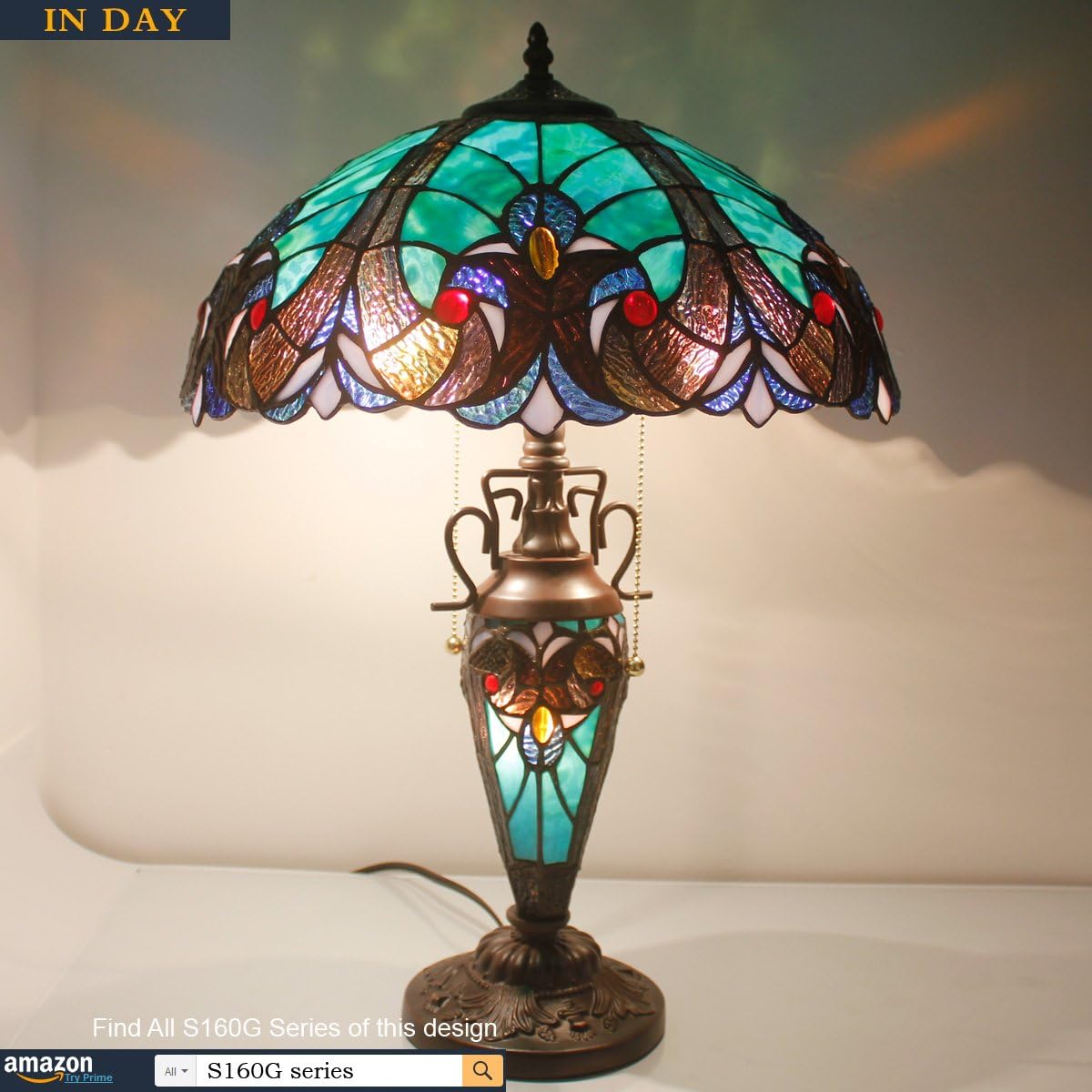 tall glass lamp base