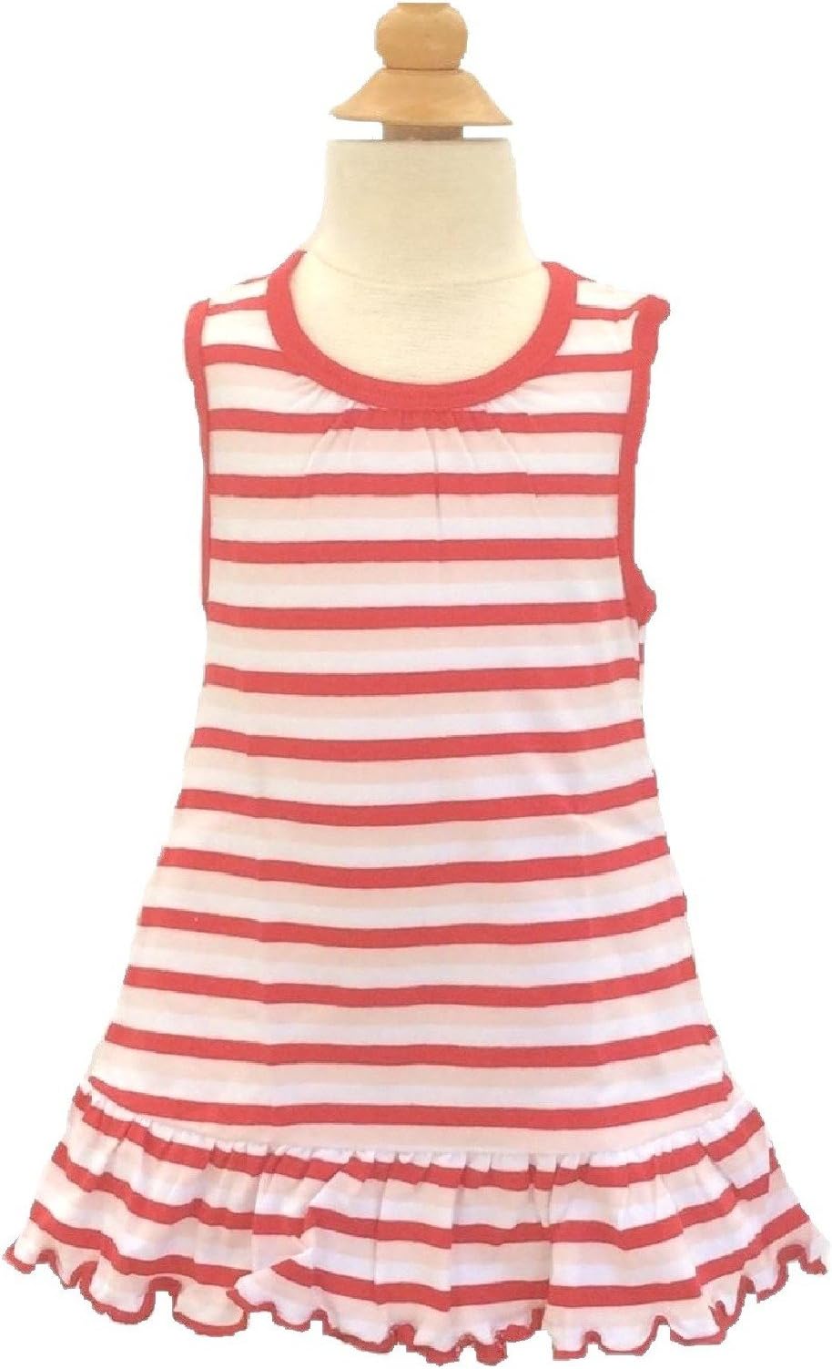 Pure Baby Baby Girls' Organic Cotton Red Striped Dress