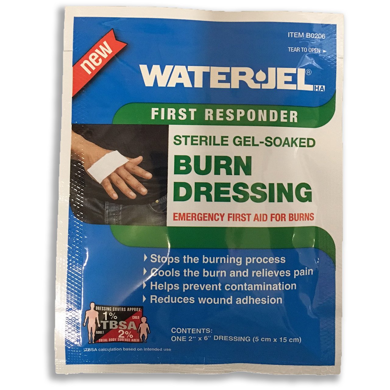 Water Jel Burn Dressing, Sterile 4" X 4" from Rescue
