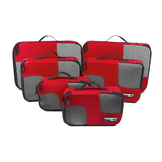 TraLight ® Packing Cubes | Packwürfel | Packtaschen | Kleidertaschen für Koffer, Reisetasche, Handgepäck, Rucksack, Sporttasc