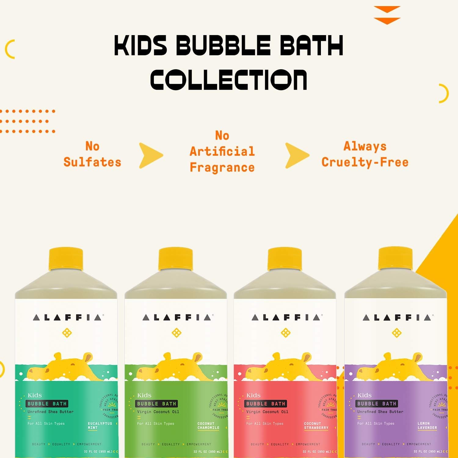 Alaffia Everyday Coconut Bubble Bath for Babies and Kids, Gentle for Sensitive to Very Dry Skin Types, Ethically Traded, Non-GMO, Coconut Chamomile, 32 Ounces: Health & Personal Care