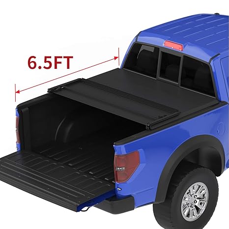 Oedro Upgraded Tri Fold Truck Bed Tonneau Cover Compatible With 2015 2020 Ford F 150 F150 With 65 Feet Bed Styleside