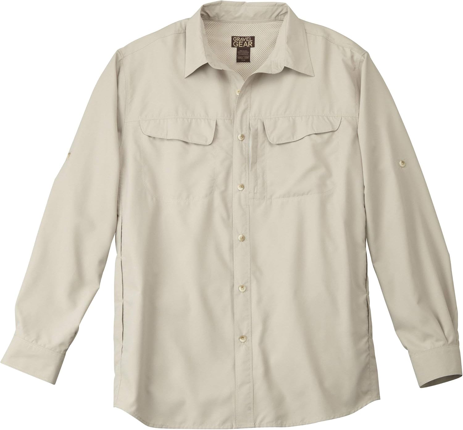 Gravel Gear Men's UPF 30 QuickDry Polyester Ripstop Shirt