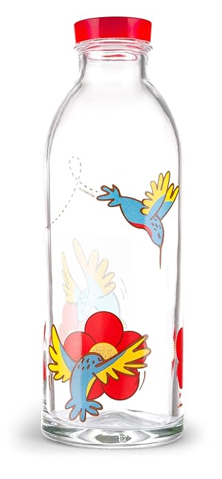 Hummingbird Feeder Glass Water Bottle By Faucet Face 14 Oz