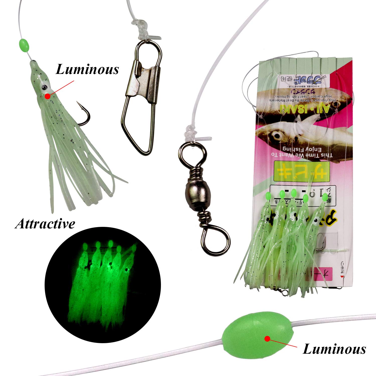 16 18 スナップコネクター付き 釣り針 Jig サビキ 12packs サビキ 12パック Squid B07h2rvs36 釣りルアー 釣り餌 Glow テンヤ 在庫処分大特価 16 18 スナップコネクター付き 釣り針 Jig サビキ 12packs サビキ 12パック Squid B07h2rvs36 釣りルアー 釣り餌 Glow テンヤ 在庫処分大特価