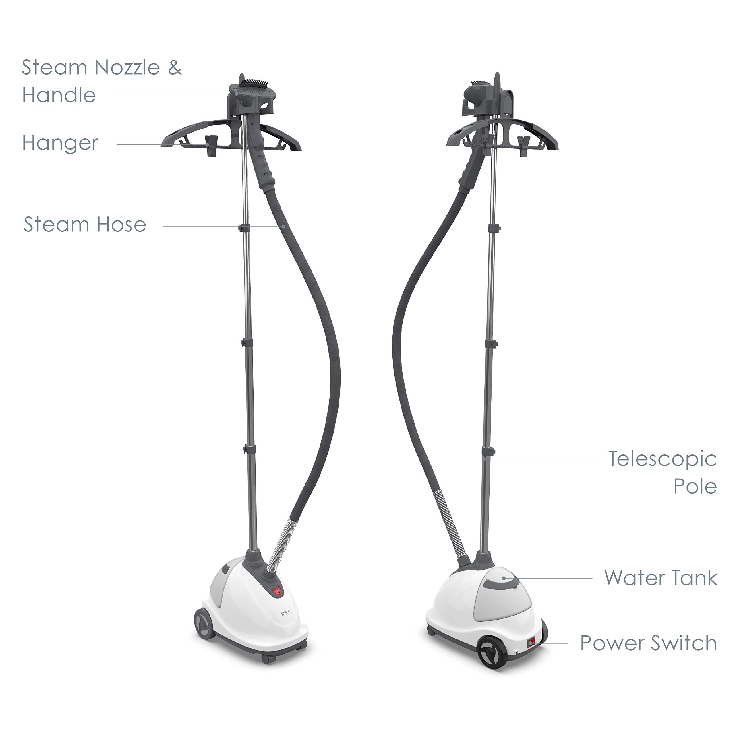 Pure Enrichment PureSteam XL Standing Steamer with Garment Hanger Heats in 45 Seconds with