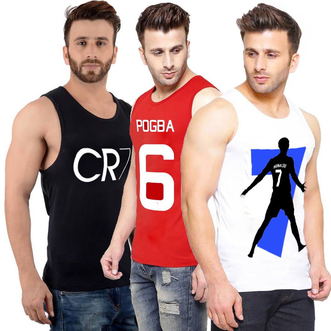 hotfits men's cotton sleeveless t-shirt