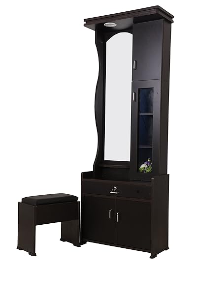 Generic Multi-ply Hudsons Dressing Table with Stool (Black)