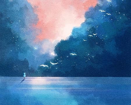 Amazon 絵画キャンバスアクリルペイントシルエット鳥雲アートdiyデジタル絵画数字で現代の壁アートクリスマスホリデーギフト家の装飾 カスタマイズ可能 40x50cm Diyフレーム 絵具 通販