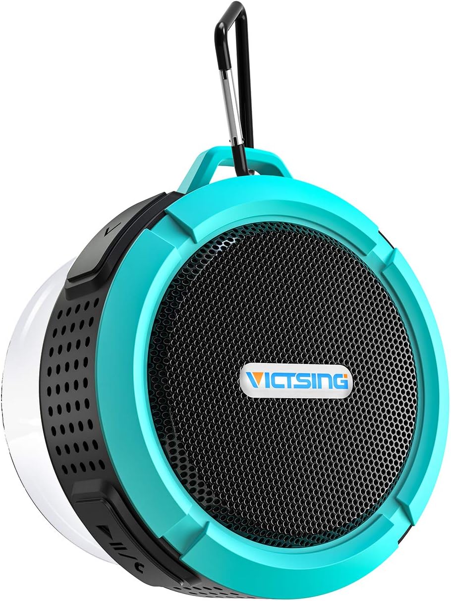 VicTsing Bluetooth Shower Speaker C6 Bluetooth Speaker, Waterproof Bluetooth Speaker with 6H Playtime,Loud HD Sound, Shower Speaker with Suction Cup & Sturdy Hook,Compatible with Cellphones,PC,Laptops