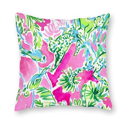 Amazon Com Dkisee Decorative Lilly Pulitzer Print 01 Square Throw