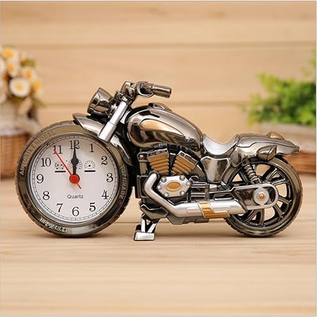 Oft Orologio Da Tavolo A Forma Di Moto Vintage Al Quarzo Con Sveglia Oddiyana Gold Amazon It Casa E Cucina