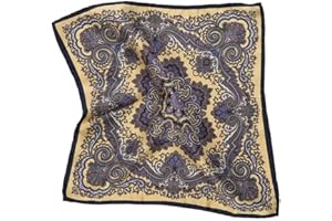 OLIVER WICKS Italian 100% Silk Pocket Square, Premium Small Batch Accessory for Men, 32x32 cm (12.5''x12.5''), One Side Print
