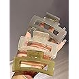 Extra Large Hair Claw Clips for Women, 5 Inch Unbreakable Large Rectangle Claw Clips for Thick Hair Neutral Huge Hair Clips N