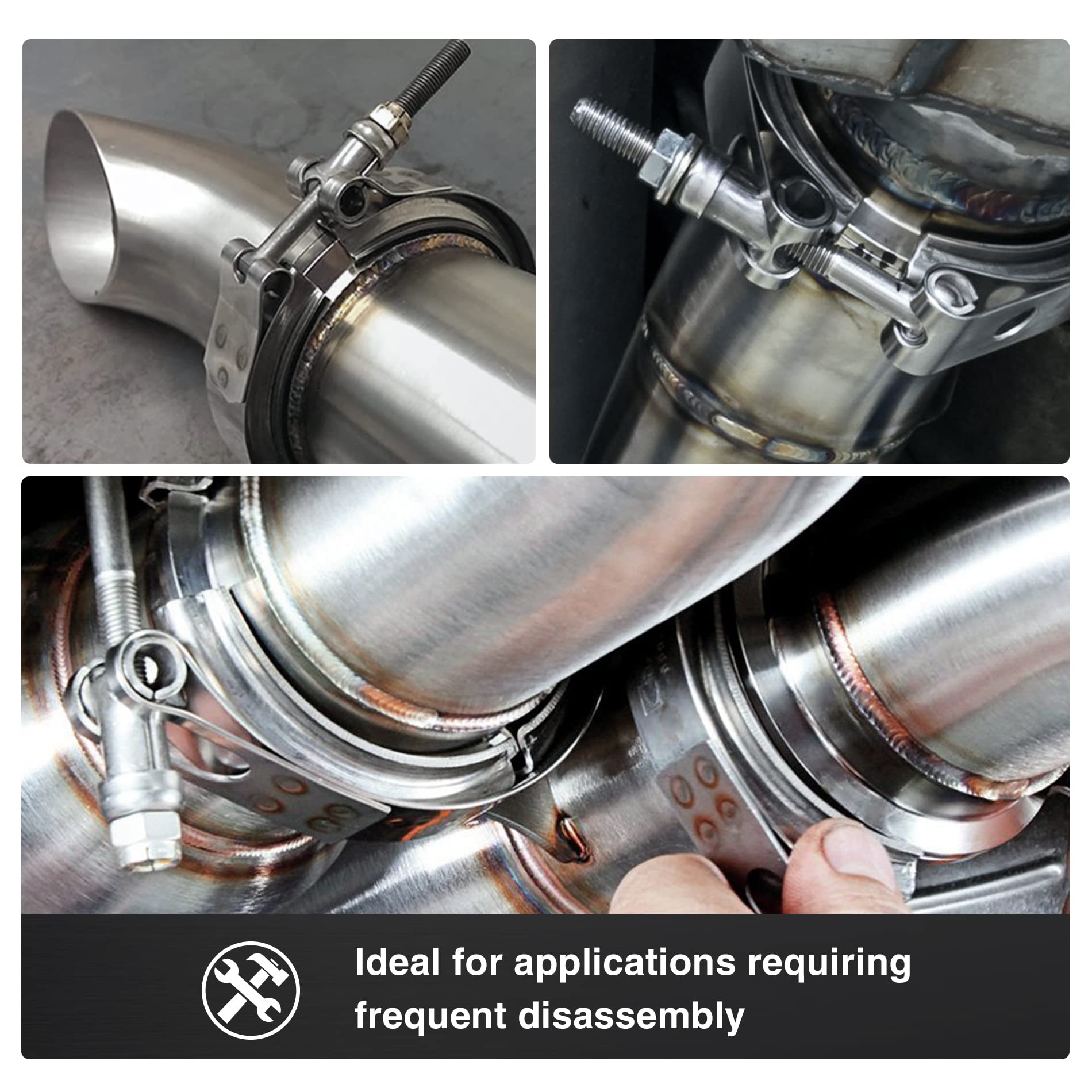 3.5 Rvs V-Band Flens Kit Mannelijke Vrouwelijke U
