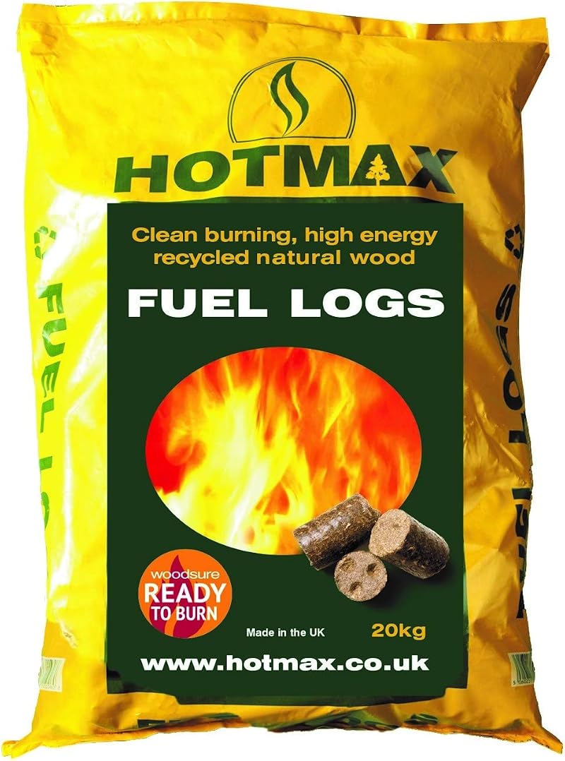 Hotmax 10HOTM Recycled Natural Wood Fuel Logs, 20kg