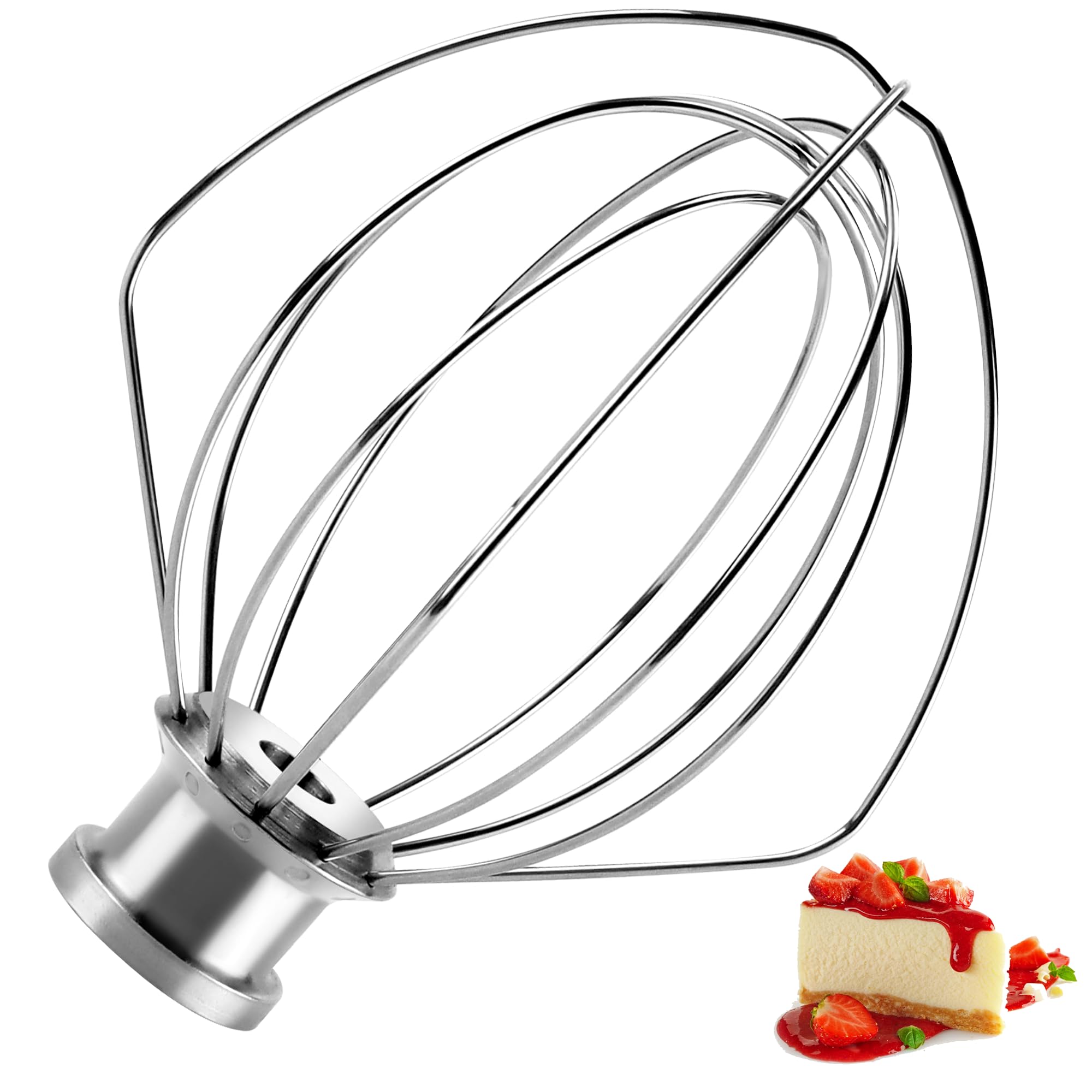 Photo 1 of ????? ????????? ????? 6-Wire Whip Attachment Fits For 4.5-5QT Title-Head Stand Mixer,K45WW 6-Wire Whip Mixer Egg Cream Stirrer,Cakes Mayonnaise Whisk,Dishwasher Safe by MIFLUS
