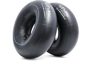 2 PCS 4.10/3.50-5 (11X4.00/4.50/6.00-5) Replacement Inner Tube with TR87 Bent Valve Stem Compatible with Wheelbarrows Mowers 