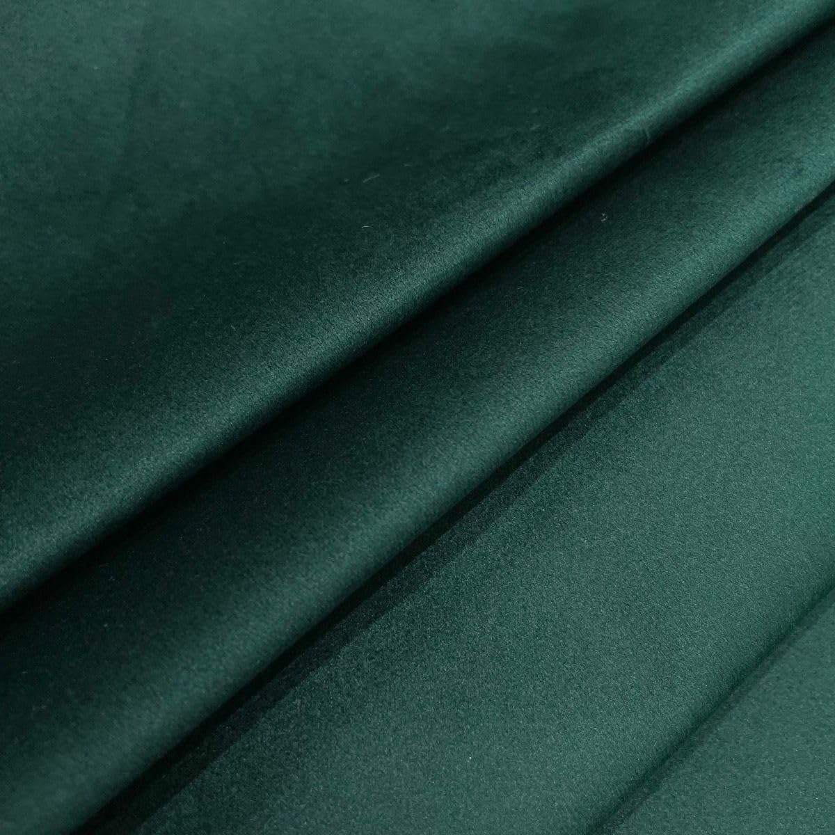 Regents Lux Soft Touch Plain Velvet Fire Retardant Plush Low Velour Cushion Sofa Upholstery Fabric Sold by The Metre - Bottle Green - 2 Metres