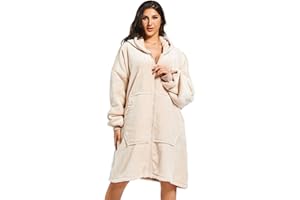 NIMOJIRO Wearable Blanket Winter Oversized Sweatshirt Hoodie With Huge Pockets, Comfortable Suitable for Adult Women Men