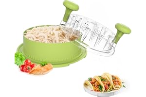 EOAOD Chicken Shredder, 2025 Pro Chicken Breast Shredder Tool Twist Large, Visible Meat Shredder Machine with Widened Anti Slip Mat Fix, Suitable for Tocas, Buffalo Chicken Dip, Dishwasher Washable(Green)