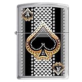 Zippo "Ace of Spades" Brushed Chrome Lighter, 7951