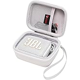 XANAD Hard Case for JBL GO 4/ GO 3 Portable Bluetooth Speaker - Travel Protective Carrying Storage Case Bag(White)