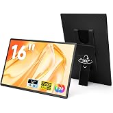 LOSC Portable Monitor for Laptop - 16" 1200P FHD Laptop Screen Extender 16:10 IPS Screen External Display with Stand Travel Monitor for PC Mac Phone Game Console