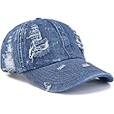 TSSGBL Unstructured Distressed Baseabll Cap Cotton Soft Dad Hat Adjustable Low Profile Headwear Ball Caps for Women Men