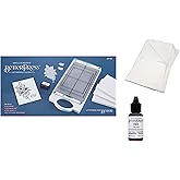 Spellbinders BetterPress Letterpress System | Exclusive Press Plates, Black Mini Ink Pad, 15 Cotton Card Panels, Black Reinker and Flour Sack Cleaning Towel