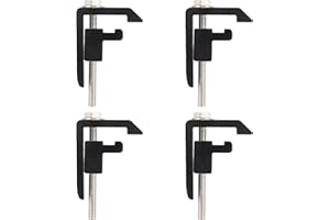 KOONDHEEND P-AC-04N Utility Track System Mounting Clamp for Toyota Tacoma/Tundra Truck Cap/Camper Shell（Black 4PCS)