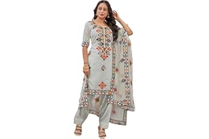 LADY DWIZA Ready to Wear Designer Indian Pakistani Ethnic Punjabi Salwar Kameez Dupatta Patiala Suit Set for Women