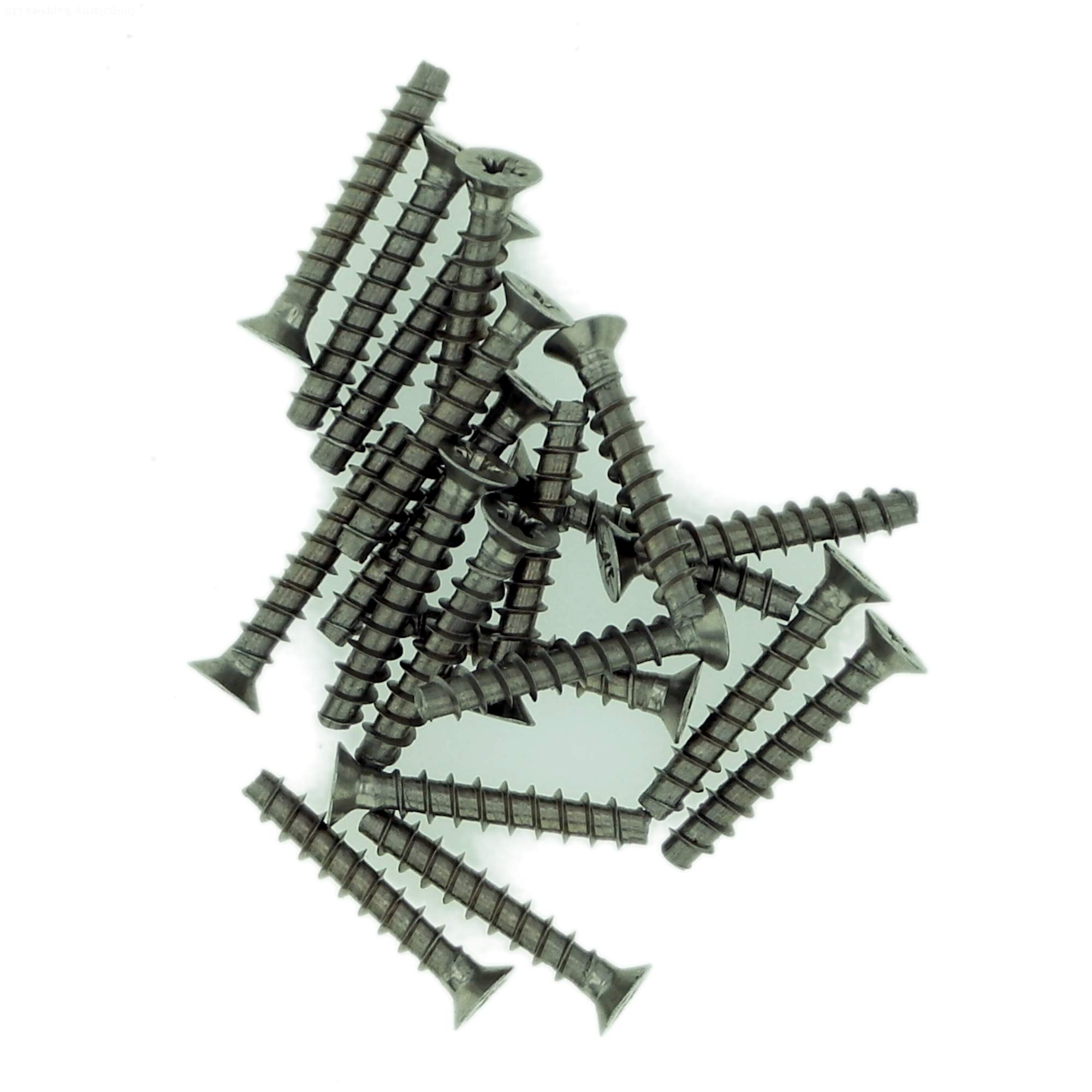 D3 (3mm x 12mm) Pozi Countersunk Screws for Plastic (Trilobular) - Stainless Steel (A2) (Pack of 20)