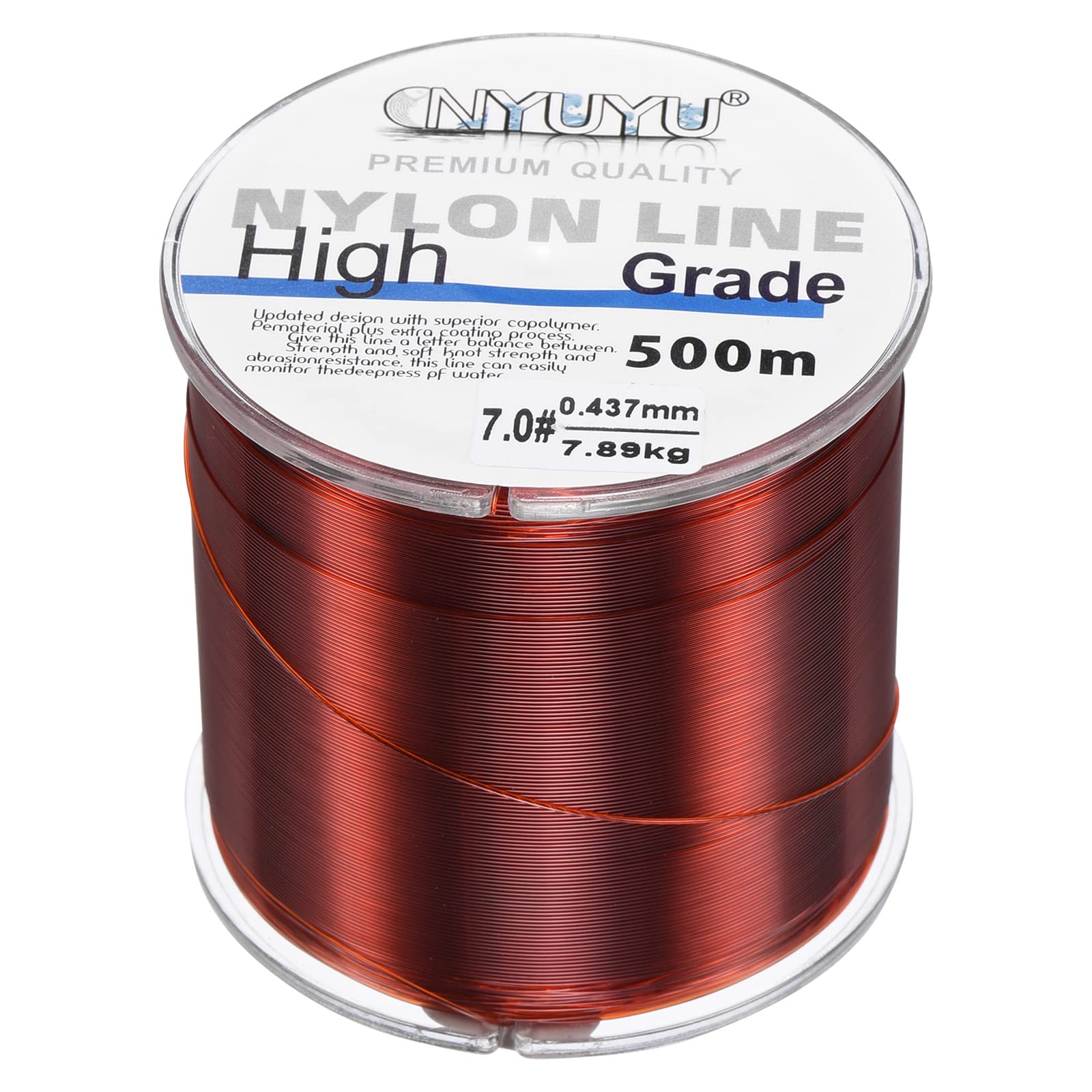 PATIKIL 547Yard/1640FT Nylon Fishing Line, 17Lb Monofilament String Wire Fluorocarbon Coated for DIY Craft Hanging Decoration, Wine Red