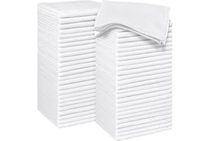 HOMEXCEL Microfiber Washcloths Towel Pack of 50,12"x12" Highly Absorbent and Soft Face Towels Wash Cloths for Bathroom,Gym,Ho