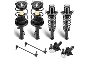 TADAAUTO Front and Rear Struts Assembly Fit for 2009-2013 Toyota Corolla/Matrix, 2009-2010 Pontiac Vibe, Shock Absorber & Sway Bar End Link/Lower Ball Joints, Replace 572598 172599L (8Pcs)