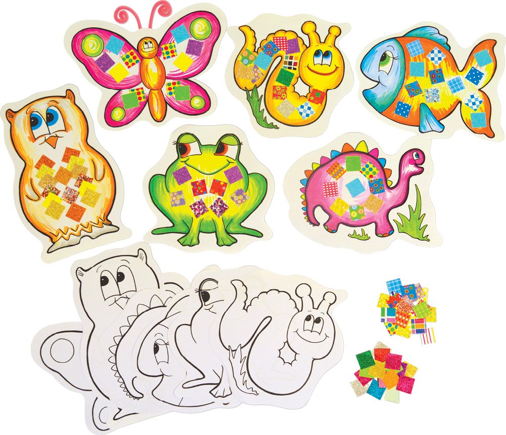 Springboard Primary Mosaic Shapes Colouring Craft Activity (Pack of 32)