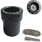 KAYBOBEZK Tungsten Grinder Head TIG Welding Rotary Tool, Aluminum TIG Sharpener with Slot Tungsten Multi-Angle, 5pc Diamond Wheels 25mm