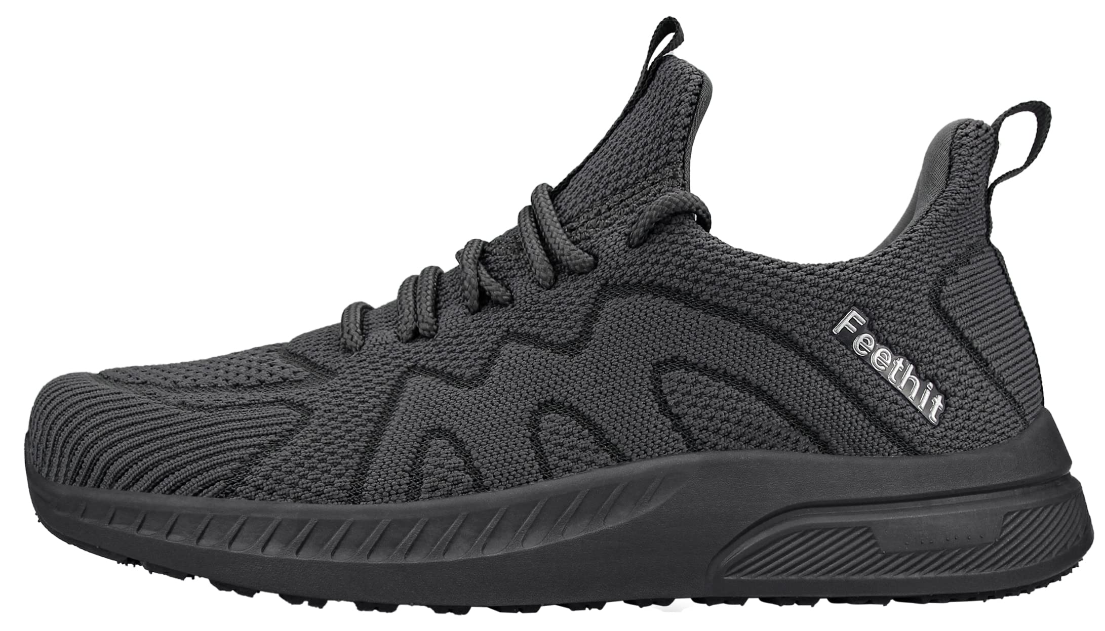 Feethit Sneaker Herren Schuhe Sportschuhe Laufschuhe Turnschuhe Tennis Fitness Jogging Walkingschuhe Leichtgewichts Atmungsaktiv Freizeit Straßenlaufschuhe Schlüpfen Dunkel Grau 43 EU 4