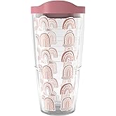 Tervis Boho Rainbows Made in USA Double Walled Insulated Tumbler Cup Keeps Drinks Cold & Hot, 24oz, Classic