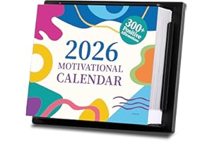 URNEEDS 2026 Motivational Calendar, 4.8"x5.8", 2026 Desk Calendar with Inspirational Thoughts, Jan. 2026 - Dec. 2026, Includes 300+ Positive Quotes and Affirmations, Enjoy a Whole Year of Inspirational Quotes